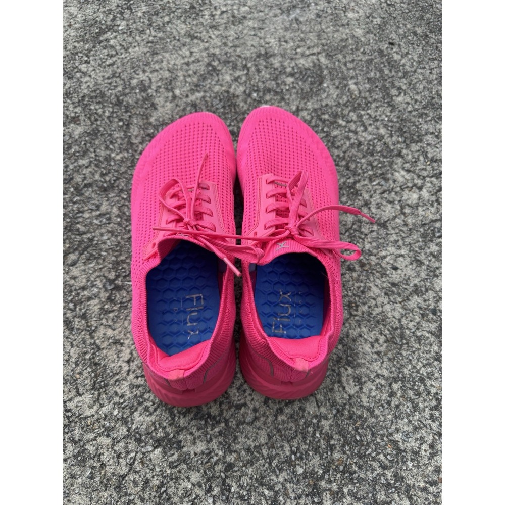 Flux Adapt Runner Ruby Mens 9.5 Womens 11 Neon Pink Running Athletic Knit Shoes - Picture 5 of 9